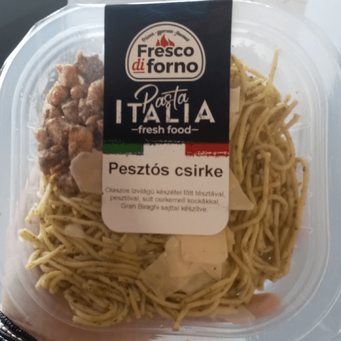 Pesztos csirkés tészta